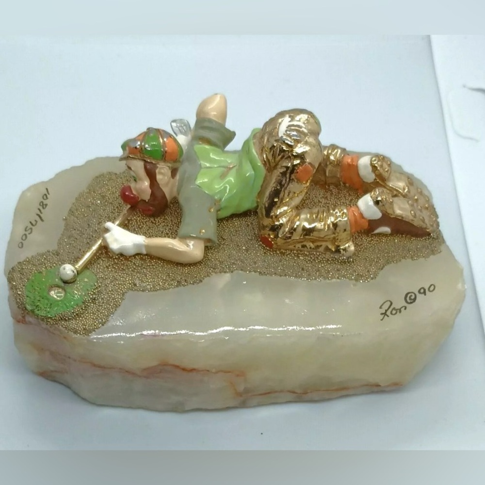 Ron Lee Clown Golfer 1990 Vintage Figurine 1081/7500